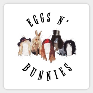 Funny "Eggs and Bunnies" Easter Day design Sticker